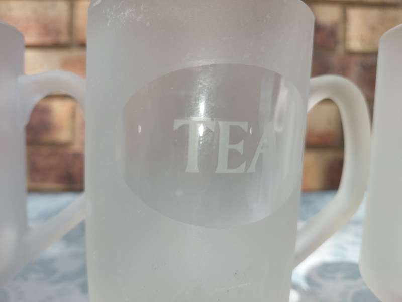 A SET OF 3 HOT BEVERAGE GLASS MUGS