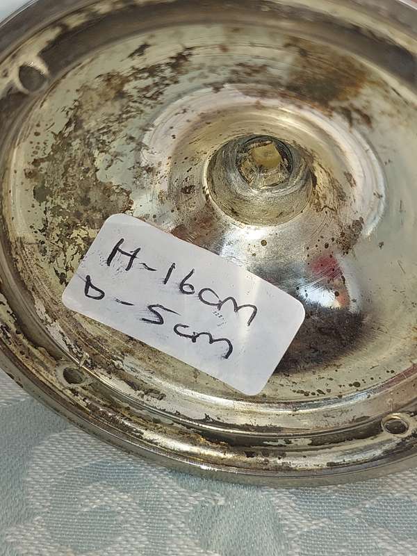 TWO VINTAGE CANDLE HOLDERS SOLD AS IS