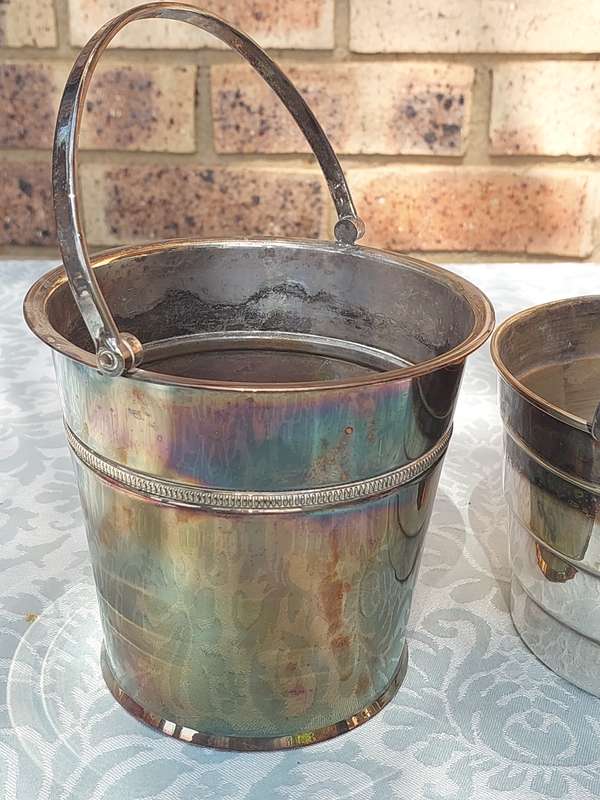 TWO VINTAGE EPNS ICE BUCKETS SOLD AS IS