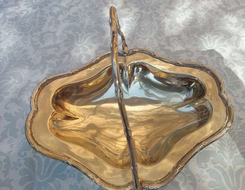 A VINTAGE VICTORIAN EPNS WEDDING BASKET SERVING TRAY