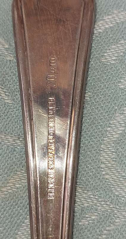 TWO SETS OF SILVER PLATED SALAD LADELS SOLD AS IS