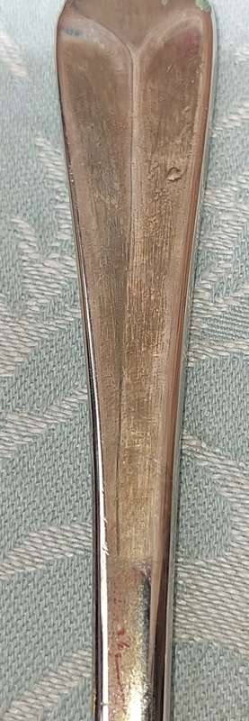 TWO SETS OF SILVER PLATED SALAD LADELS SOLD AS IS