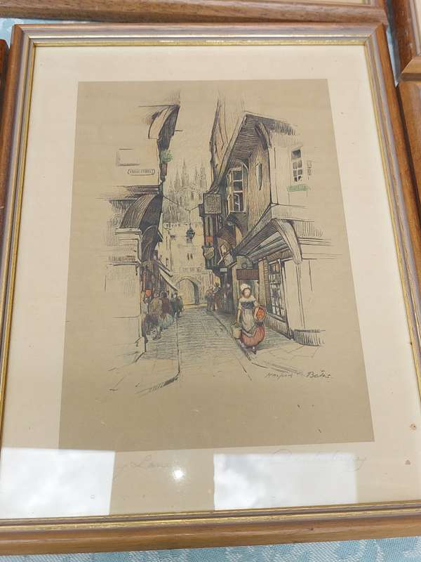 A COLLECTION OF 5  VINTAGE AND ANTIQUE FINE ART SCATCH SCENES