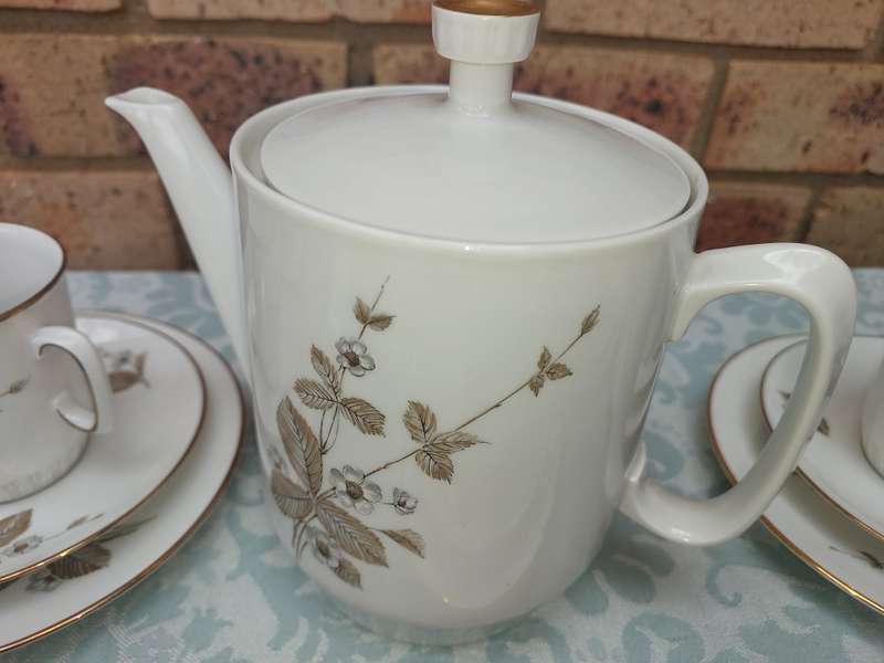 A 35 PIECE ALKA KUNST ALBOTH & KAISER BAVARIA  ERBEERE TEA SET SOLD AS IS R2500