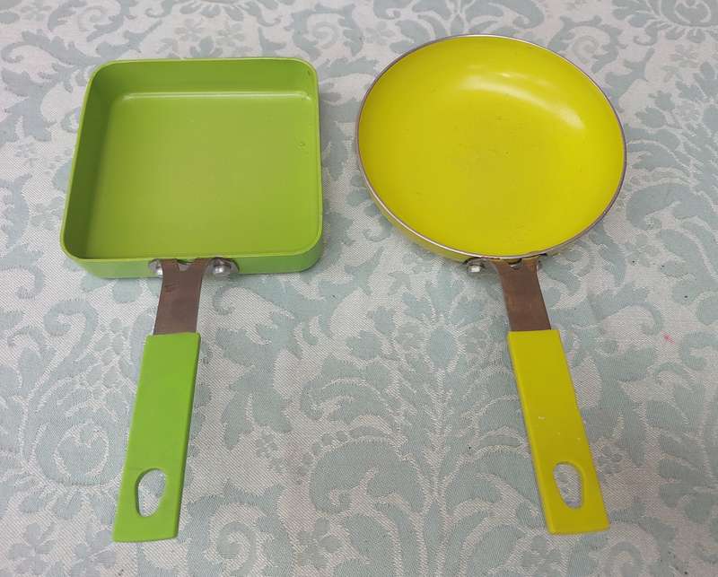 TWO ART DECOR SMALL FRYING PANS