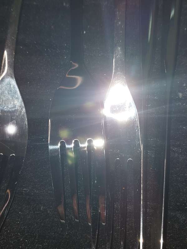AN 18 PIECE @HOME STAINLESS STEEL CUTLERY SET SOLD AS IS