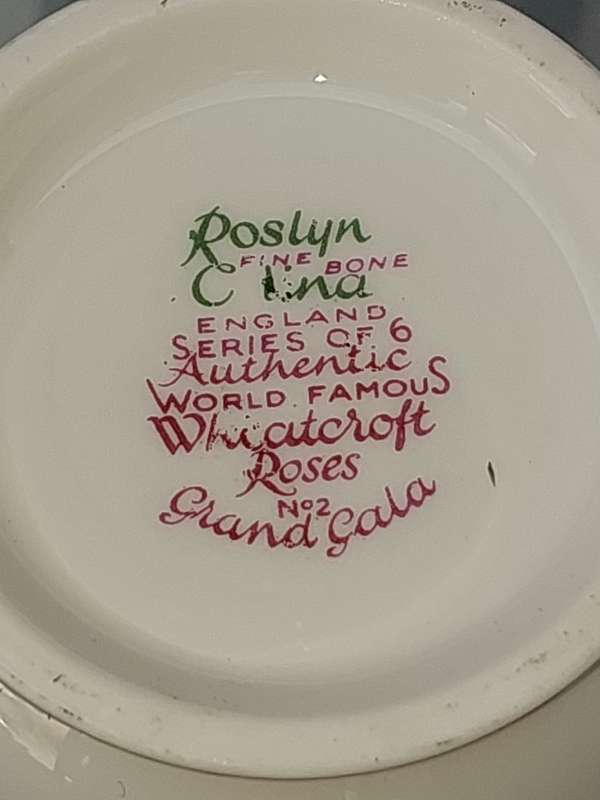 Vintage Roslyn Wheatcroft Roses Grand Gala Fine Bone China Milk jug Saucer