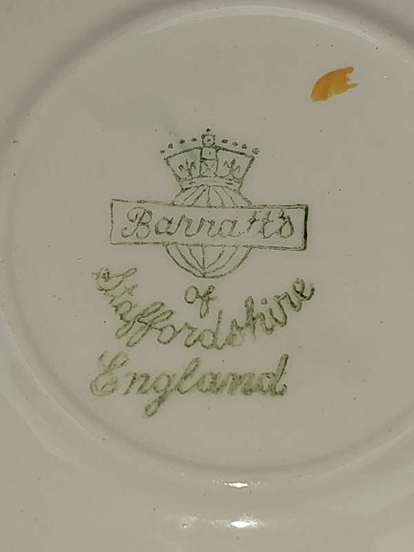 Vintage, 1970's, Barratts Of Staffordshire 10 trios and 2 extra side plates and 4 extra saucers sol