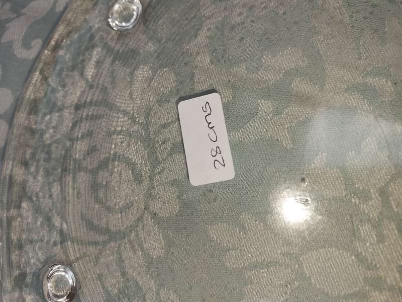 A CLASSIC COLLECTION OF GLASS SERVING PLATTERS SOLD AS IS