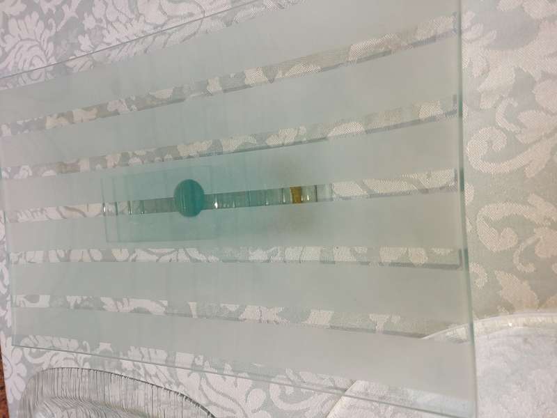 A COLLECTION OF ART  DECOR GLASS SERVING PLATTERS