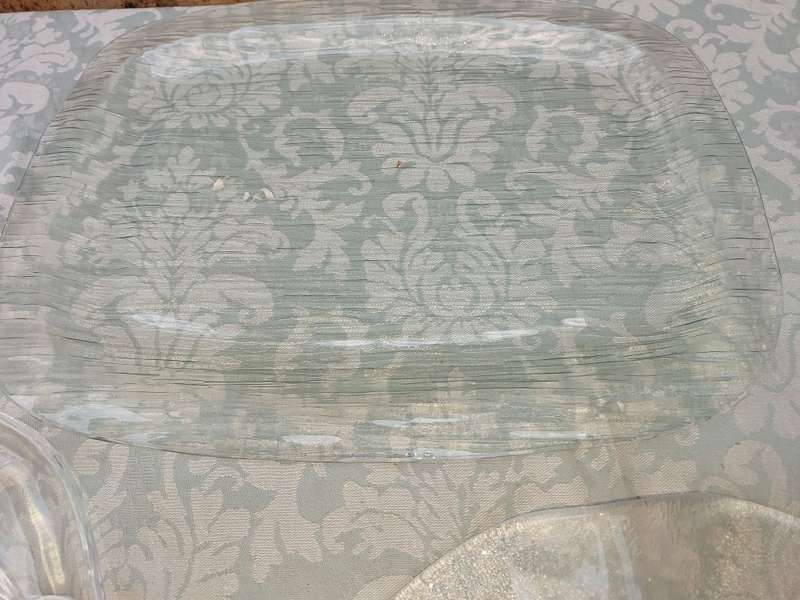A COLLECTION OF ART  DECOR GLASS SERVING PLATTERS