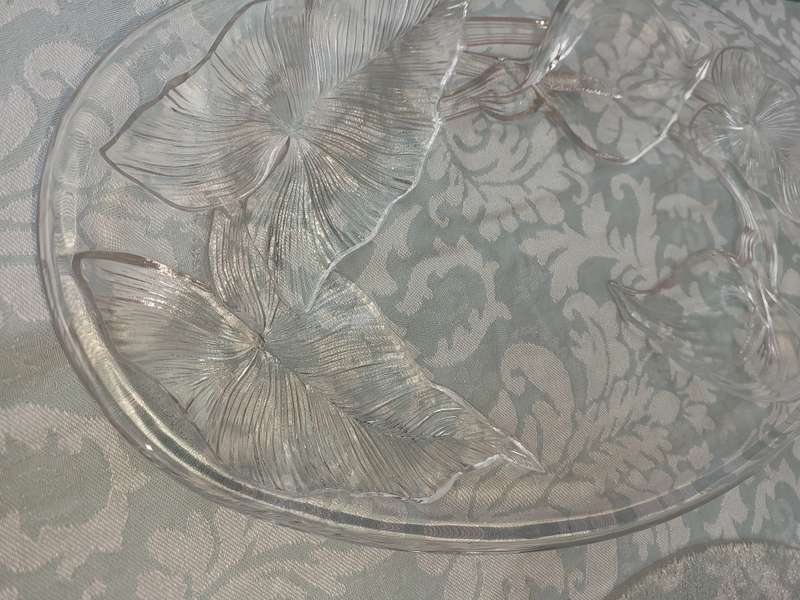 A COLLECTION OF ART  DECOR GLASS SERVING PLATTERS