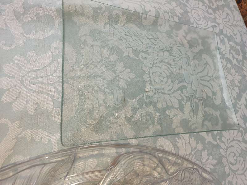 A COLLECTION OF ART  DECOR GLASS SERVING PLATTERS