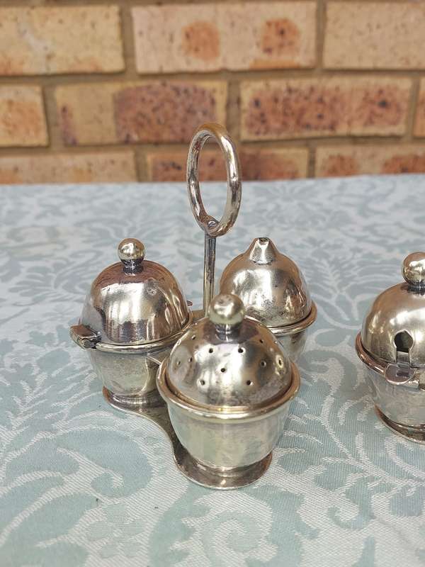 A PAIR OF VINTAGE CRUET UTENSILS SETS OLD SAR STOCK