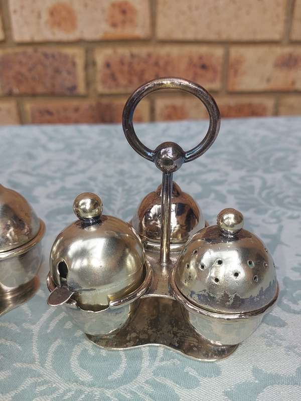 A PAIR OF VINTAGE CRUET UTENSILS SETS OLD SAR STOCK