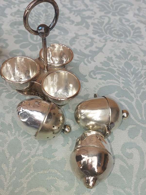 A PAIR OF VINTAGE CRUET UTENSILS SETS OLD SAR STOCK