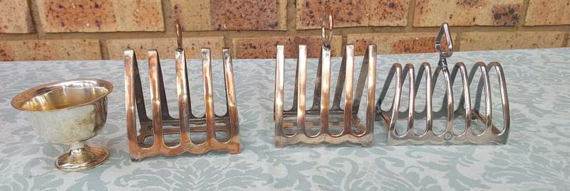 OLD VINTAGE  UTENSILS TOAST STANDS SOLD AS IS