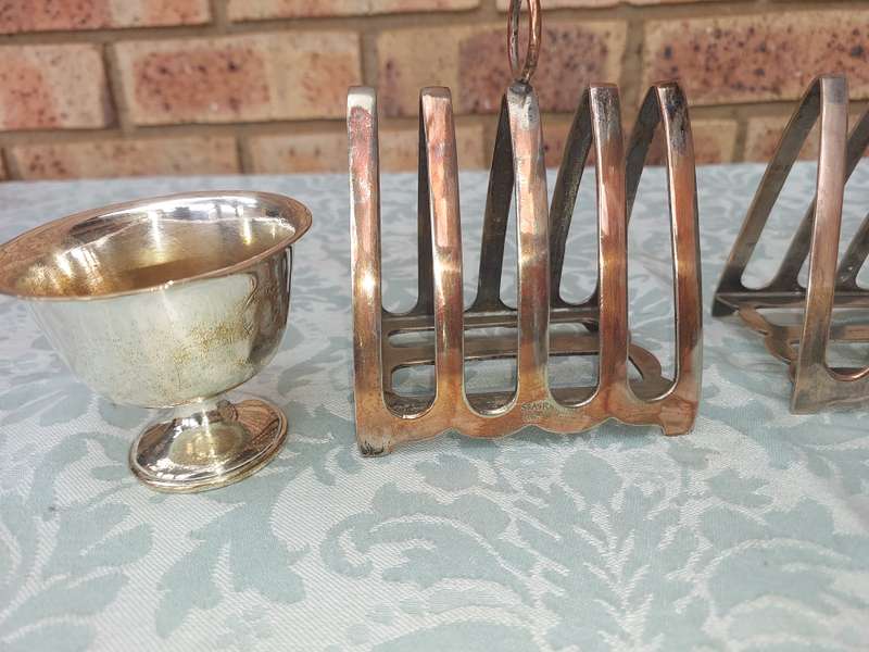 OLD VINTAGE  UTENSILS TOAST STANDS SOLD AS IS