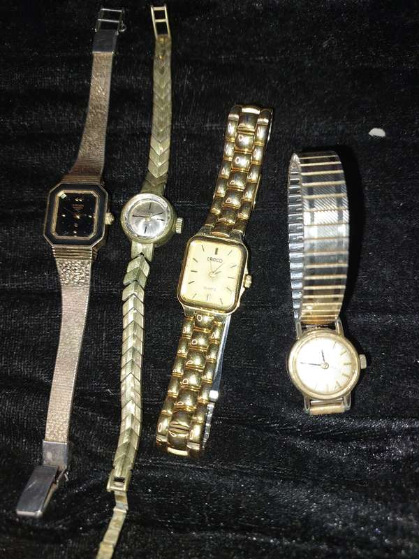 A COLLECTION JOBLOT WOMANS WATCHES SOLD AS IS NOT TESTED