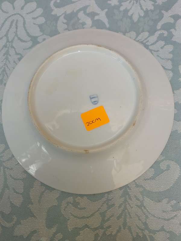 An art decor vintage platter with a Bavarian scene sold as is