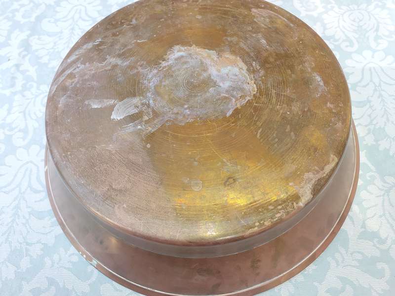 A VINTAGE 40 CENTIMETER DIAMETER POTPLANT HOLDER OR SERVING DISH