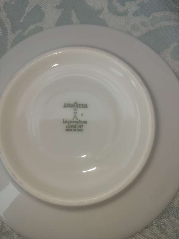 TWO COLLECTABLE LAVAZA COFFEE EXPRESSO CUPS AND SAUCERS SOLD AS IS