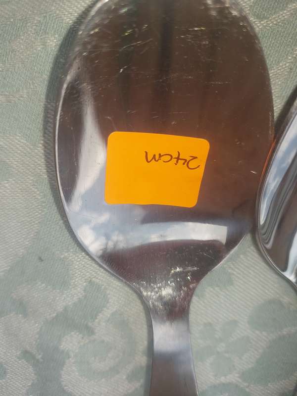 A SET OF 6 S/S TEASPOONS SOLD AS IS