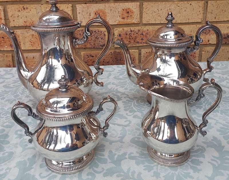 Vintage Gorham Newport Silver Plated Coffee Tea Pitcher Set sold as is