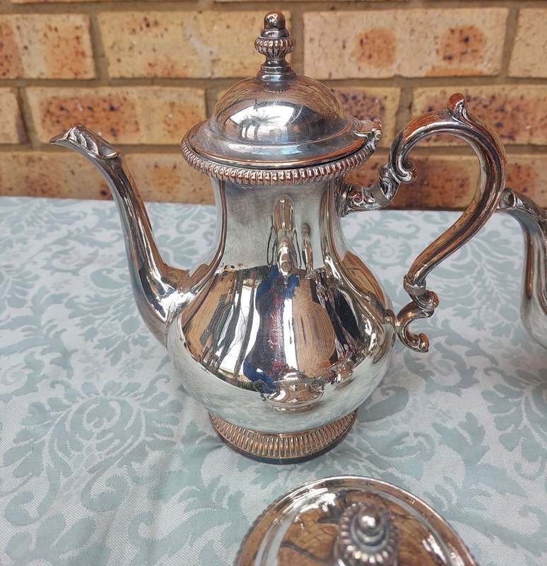 Vintage Gorham Newport Silver Plated Coffee Tea Pitcher Set sold as is