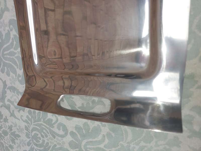 AN ART DECOR PEWTAL ALLOY BY SHEREDAN MADE IN MEXICO RECTANGULAR SERVING TRAY SOLD AS IS