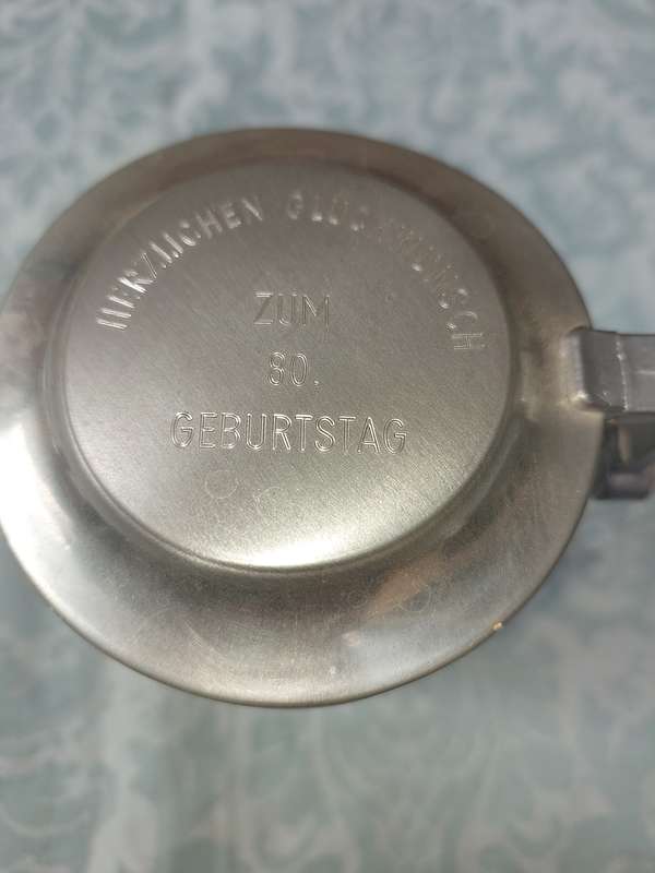 A GERMAN BEER STEIN IN MINT CONDITION SOLD AS IS R750