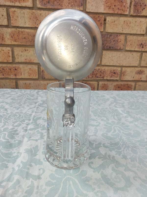 A GERMAN BEER STEIN IN MINT CONDITION SOLD AS IS R750