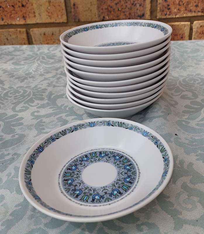 A VINTAGE SET OF 12 NORITAKE PROGRESSION CHINA  SOUP JAPAN FELICITY 9028 SOLD AS IS