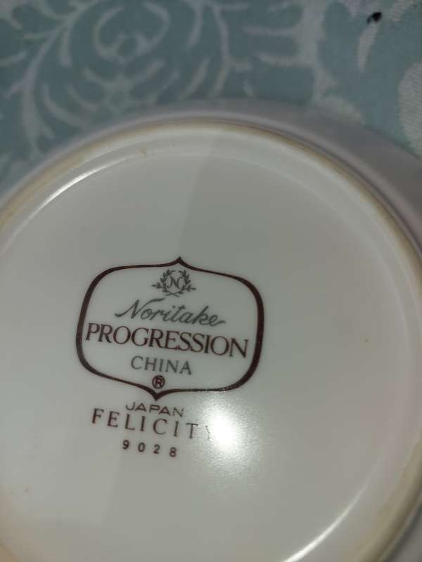 A VINTAGE SET OF 12 NORITAKE PROGRESSION CHINA  SOUP JAPAN FELICITY 9028 SOLD AS IS
