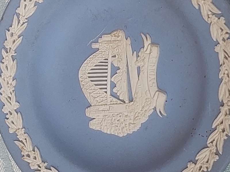 TWO VINTAGE WEDGEWOOD PLATES SOLD AS IS