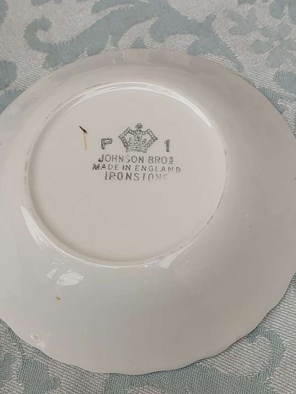 TWO JOHNSSON BROS MADE IN ENGLAND IRONSTONE BOWLS SOLD AS IS