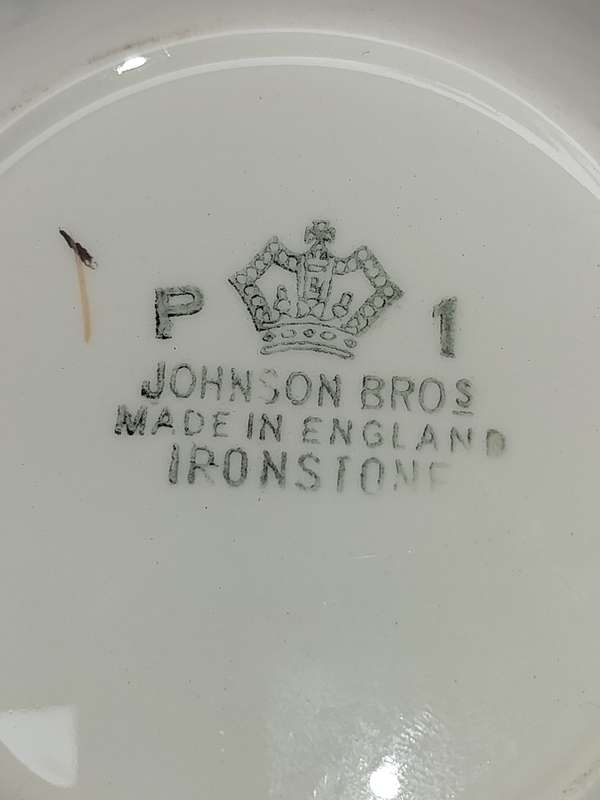 TWO JOHNSSON BROS MADE IN ENGLAND IRONSTONE BOWLS SOLD AS IS