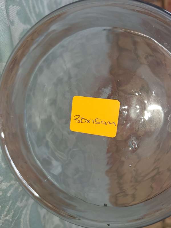 A GLASS VASE SOLD AS IS