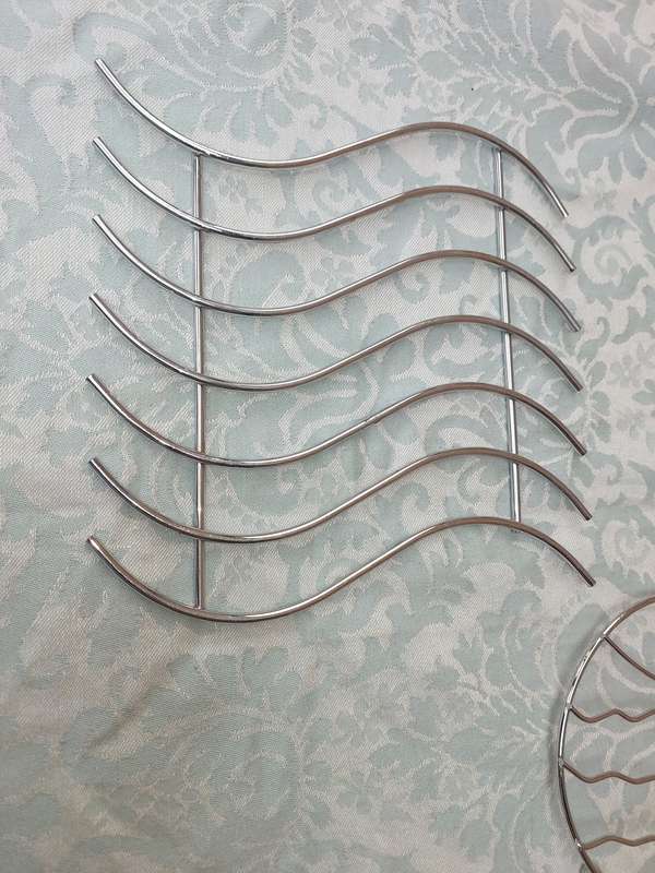 A COLLECTION OF HOT POT TABLE GRIDS STAINLESS STEEL SOLD AS IS
