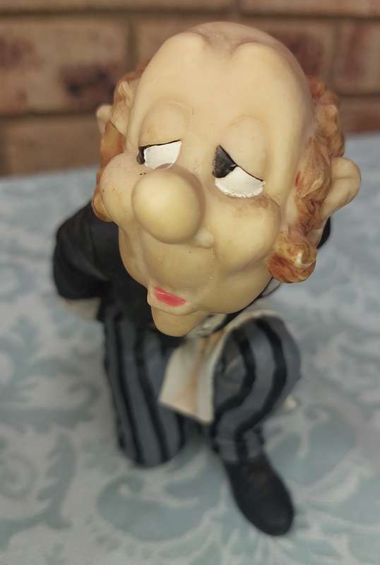 Vintage James the Butler 2 French Waiters AND A BUTLER CERAMIC WINE HOLDER R750