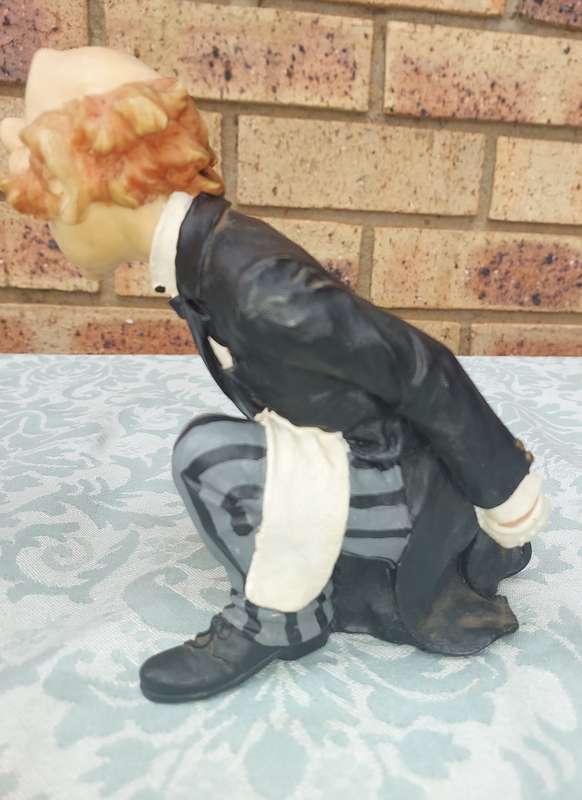 Vintage James the Butler 2 French Waiters AND A BUTLER CERAMIC WINE HOLDER R750