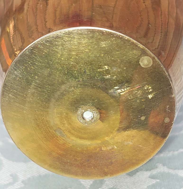 A SET OF 3 ART DECOR BRASS VASES SOLD AS IS