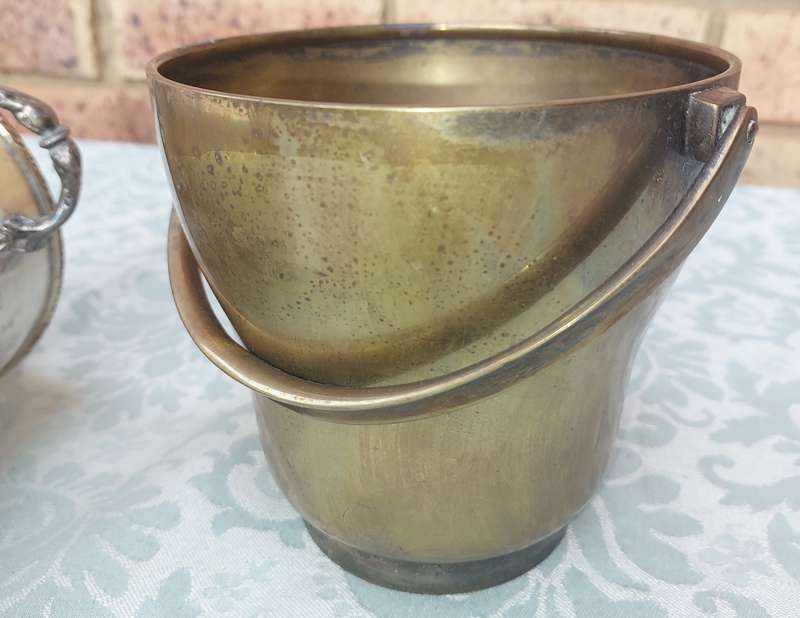 TWO VINTAGE ICE BUCKETS SOLD AS IS