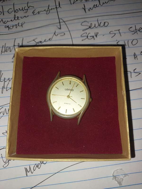 A VINTAGE GOLD PLATED MENS LANCO QUARTZ WATCH SOLD AS IS NOT TESTED