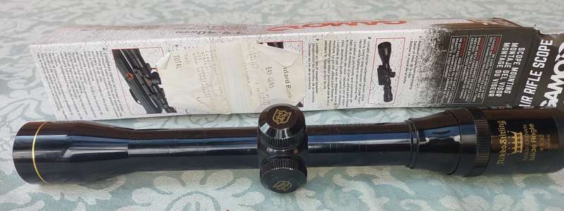 A USED GAMMO 3-9X40 W1PM AIR RIFLE SCOPE WITH OUT THE BRACKET FOR MOUNTING SOLD AS IS
