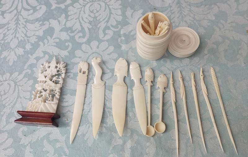 Vintage Hong Kong China Ivory Collection - Sold As Is