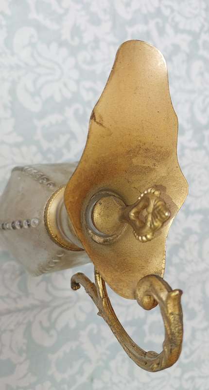 AN ORNATE ART DECOR OIL JUG SOLD AS IS