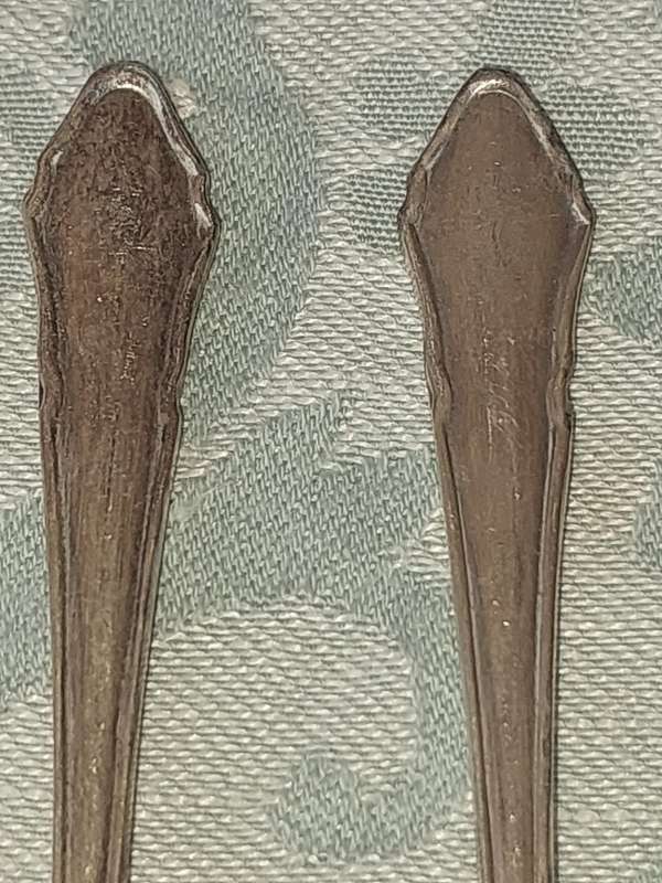 A SET OF 6 DEMITASSE SPOONS EPNS A1 SHEFFIELD ENGLAND SOLD AS IS