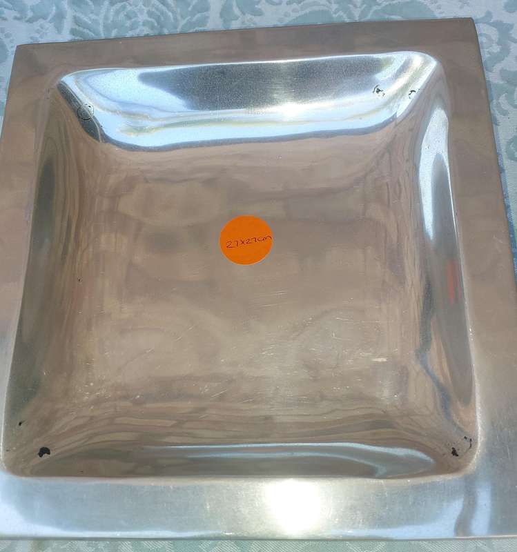 A VINTAGE COLLECTION ART DECOR PEWTHAL PLATTERS SOLD AS IS