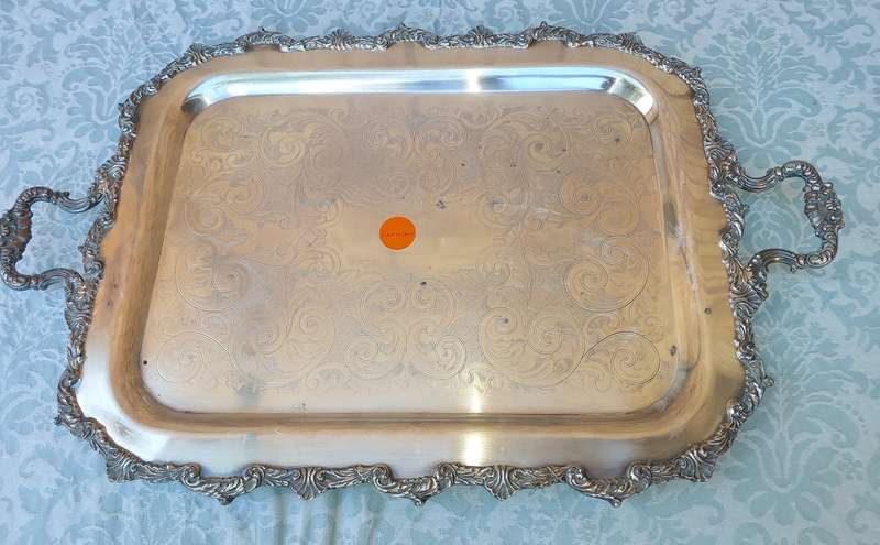 A VINTAGE MARLBORO PLATE OF ENGLISH REPRODUCTION E, P COPPER LEAR MT3  SERIAL NUMBER 1230 RECTANGULA